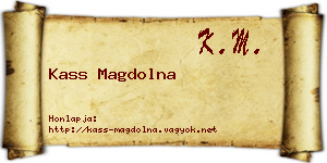 Kass Magdolna névjegykártya