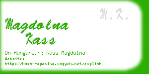 magdolna kass business card